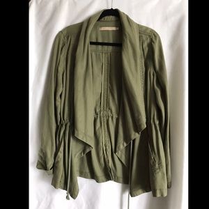Max Jeans Vetiver Olive Green Khaki Drape Blazer